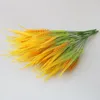 Decorative Flowers Artificial Plastic Yellow Wheat Ear Gardening Home Interior Decoration Harvest High-quality Golden Rice