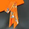 2023 Fashion Temperament Silk Scarf Women's Long Shirt Scarf pannband slipsp￥se Scarf Belt Horse Racing Scarf Strip Binding Bag Handle Ribbon Scarf Ribbon 5x86cm