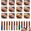 Eyeliner Niceface Pearled Metallic Liquid Glitter Eye Liner Diamond High Pearlescent Brown Tattoo Colorf Drop Delivery Santé Beauté Dh6X4