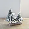 Decorazioni natalizie Mini albero artificiale Fiocco di neve Tavolo da tavolo finto di Natale per ornamenti per la casa Anno Navidad Decor