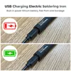 Other Home Garden USB Battery soldering iron kit 5V 8W Fast Charging portable microelectronic repair tool Welding Tools 230222