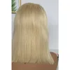 Malezya% 100 Remy İnsan Saç 13x4 Dantel Ön Bob Wig 613# Sarışın İpeksi Düz Yirubeauty