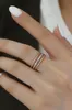 Honeycomb Rings Women Niche Designer 18K Rose Gold Honeycomb Ring vol met diamanten overlay Fashion Ring Jewlery