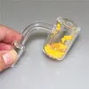 Banger termocrômico de quartzo 10mm 14mm 18mm machado amarelo azul cor de areia trocando pregos de quartzo para bongs de vidro DAB RIGS TUBES