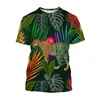 Heren T-shirts Jumeast 3D Animal Tiger Gedrukte T-shirts voor mannen Cartoon Floral grafisch T-shirt oversized casual mode jeugdkleding