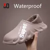 Slippers New Winter Slippers Warm Men Shoes Waterproof Women Couples NonSlip Plush Cotton Indoor Outdoor Kids Home Autumn Children Z0215