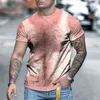 T-shirts pour hommes Grille noire et blanche Impression 3D T-shirt tendance décontracté Chemise à col rond à manches courtes pour hommes Gris Motif haute définition