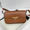 194142 Teen Triomrhe Classic Bag 9A Box Pelle Flap Chiusura metallica Borse firmate da donna Crossbody Polishing Leather Tofu Bun Piccola borsa a tracolla quadrata