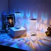 Kroonluchters 3/16 kleuren LED Crystal tafellamp Kleine taille Projector Touch Romantische diamanten sfeer Licht USB LED Night Light voor slaapkamer