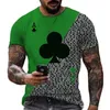 Men's T-Shirts 2023 Fashion Hip Hop Playing Cards Pattern Men t-shirt Summer Casual Interesting Poker Graphic t shirts O-Neck 3D Print T-shirt 022223H