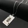 Pendentif Colliers Classique Bonne Fortune As De Pique Roi Reine Bijoux En Acier Inoxydable Poker Hommes Collier YP9000