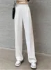 Women's Pants Capris Casual High Waist Loose Wide Leg Pants for Women Spring Autumn Female Floor-Length White Suits Pants Ladies Long Trousers 230222