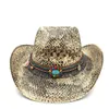 Berets Women Men Strail Western Cowboy Hat шляпа ручной работы Lady Dad Sombrero Hombre Cowgirl Jazz Caps панк бирюзовая группа размером 56-58cmberets p