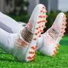 Güvenlik Ayakkabıları Erkekler Yüksek Üst Çorap Futbol Uzun Başak FGTF Futbol Botları Nemli Yerleşimler Açık Eğitim Ayak Bileği Cleats Sneakers 230222