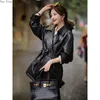 Women's Leather 2023 Women Loose Genuine Sheep Jacket Slim Real Sheepskin Coat W12