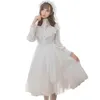 Casual Dresses Western Women Spring Summer Lolita Chiffon Dress Daily Vintage Medieval Gotic Female Lace Party Court One-Piece