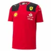 2023 1 ensembles de course Carlos Sainz Charles Leclerc mis en place t-shirt décontracté respirant été voiture Logo Motorsport équipe Jersey5293962