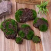 Decorative Flowers 6Pcs/Set Foam Moss Stones Lifelike Green False Rock Stone For DIY Vase Garden Plants Decoration Prop