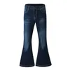 Mäns jeans högkvalitativa Pantalones vintage punk full längd lätt tvättstövlar ficka byxor 01 230222