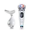 Massage du visage Soins de la peau Rf Lifting Beauté Masseur facial pour le cou Anti-rides Supprimer les micro-courants LED Outils de thérapie par photons 230222