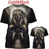 Men's TShirts Summer Creative Casual T Shirts 3D Printing Retro Style Egyptian Pharaoh Short Sleeve TShirt Crew Neck Top Drop 230221