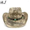 Berets Women Men Strail Western Cowboy Hat шляпа ручной работы Lady Dad Sombrero Hombre Cowgirl Jazz Caps панк бирюзовая группа размером 56-58cmberets p