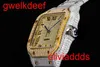 Högkvalitativ mode iced Watchesmens handled lyxiga runda klipp lab gris ddgu tco6