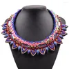 Choker Model Fashion Vintage Colorful Sexy Necklace For Women String Braided Cotton Bead Crystal Jewelry Wholesale