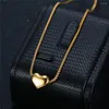 Pendant Necklaces Womens Short Chain Simple Gold Plated Stainless Steel Heart Clavicle Choker Necklace For Women Girls Jewerly Gifts Drop