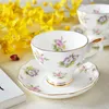 Mugs European Bone China Coffee Set Creative Simple Ceramic Porcelain Dish Afternoon Tea Milk Cup 200ML Cl11082152 Mug