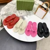 Designer Luxury Rubber Slippers Double Letter Women Sandaler Beach Slides Summer Shower Fashion Hotel Slide Shaped Flip Flop Sandal Outdoor Anti Slip Size 35-42