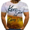 Men's T Shirts 2023 Summer Fashion Beer Daquan 3D Printing Pattern Men's Casual Cool Short Sleeve T-Shirt Sports BreathableTop Y2K