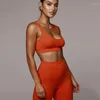 Aktiva uppsättningar Zhangyunuo sömlösa gymutrustning kvinnor yoga set backless actice fitness jumpsuits 2 stycken hög elastisk energi sportkläder