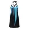 Casual Dresses Fashion Gradient Sexy Beach Mini Dress 3D Print Women Sleeveless Hawaii Vintage Beachwear Girls Sling Vestido