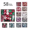 Kerstdecoraties 58 stks/set geschilderde ballen boom hanger cadeaubist 2023 jaar thuis feestmas decoratie ballet pack