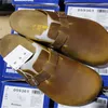 Tyska tofflor Designer Birkinstocks Shoes Men's and Women's Cork Wrapped Tisters Lovers Pure Buff Leather Beach Shoes X67T