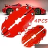 Calipers Parts 4Pcs Car Disc Brake 3D Red Abs Plastic Caliper Ers Front Rear Mobile Kit For 1622 Wheel Cylinder Drop Delivery Mobi Dhvqt