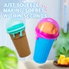 Ice Crushers Shavers 350 ml Slushy Cup Quickfrozen smoothies Diy Cream Maker fles Milk Shake Koeling Pinch Squeeze Mug 230222