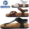 Tyska tofflor designer birkinstocks sommar tyska boken kvinnor skor rio sommar sandaler kork botten boken platt klack tofflor män