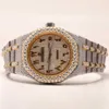 Wristwatch 2023new Arrival Brand Iced Out High Quality Gold Sier Original Customized Hip Hop Men Diam Ond Diamond Wrist Wauwnm8v86