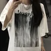 Herren-T-Shirts, Hip-Hop, klassisches Graffiti-Muster, Paar-Kleidung, Fee, Grunge, Harajuku, Kpop, Übergröße, T-Shirts, koreanische Mode, Emo-Herren-Top