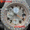 Moda de alta qualidade Iced Out WatchesMens Pulso Luxo Corte Redondo Lab Gr DDGU G8W8