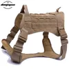 Hunting Jackets Tactical Service Dog Vest Camouflage Molle K9 Harness With Pouches Water Bottle Carrier Bag