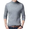 Men's Sweaters Men Sweater Solid Pullovers Mock Neck Spring And Autumn Wear Thin Fashion Undershirt Size M to 4XL 230222