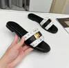 Flat Slippers Sandals beach Slipper sandal summer outdoor slides men women casual shoes girl boy leather rubber slide with box luxury flats flip Flops