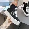 Klassiska m￤rkesvaruskor designer gabardine canvas kvinnor nylon casual skor hjul kvinnor mode sneakers v￤xel plattform fast f￤rg plattform skor storlek 35-42