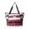 Duffel Bags Fashion Stripe stor kapacitet rese handväskor oxford torr och våt separering bagagelagring väska vikning fitness paket handväska