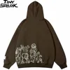 Sweats à capuche pour hommes Sweatshirts 2023 Hommes Streetwear Rose Sweat À Capuche Drôle Dessin Animé Graphique À Capuche Automne Harajuku Anime Pull À Capuche Hip Hop Hipster 230222