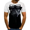 T-Shirts pour hommes T-Shirts d'été pour hommes hauts amusants décontractés imprimés d'animaux en 3D T-Shirts à col rond vêtements de rue