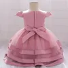 Abiti da ragazza Abito da bambino Festa di compleanno di 1 anno per bambini Abito da battesimo Bambino Ricamo Prom Natale Vestido Infantil